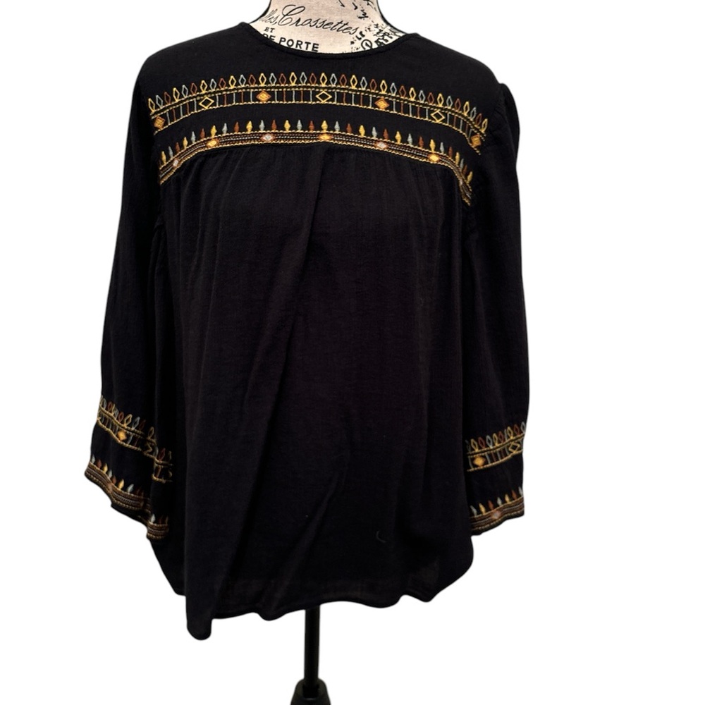 Women's J.Jill Smocked Gauze Top